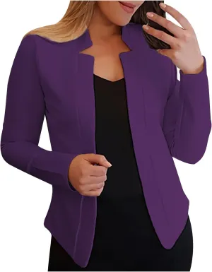Women's Business Casual Blazers Lightweight Office Jacket Plus Size Open Front Blazer Cropped Blazer Dressy Jackets