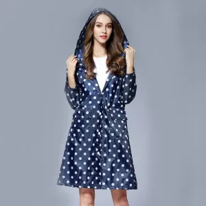 Womens Hooded Raincoat Outdoor Travel Waterproof Riding Cloth Rain coat Poncho Rainwear