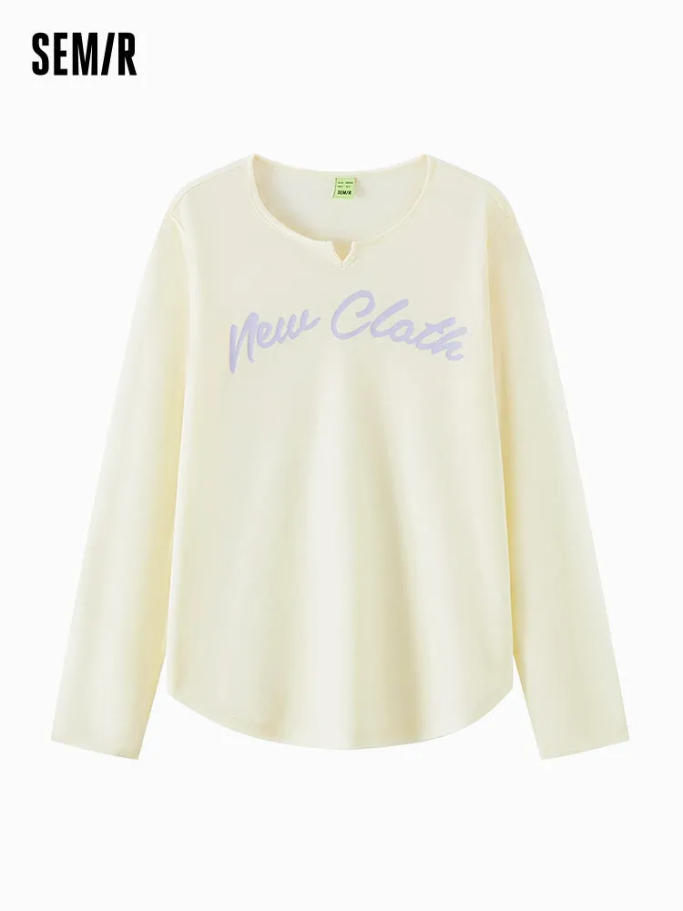 Women's Knitted V-Neck Long Sleeve T-Shirt