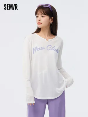 Women's Knitted V-Neck Long Sleeve T-Shirt