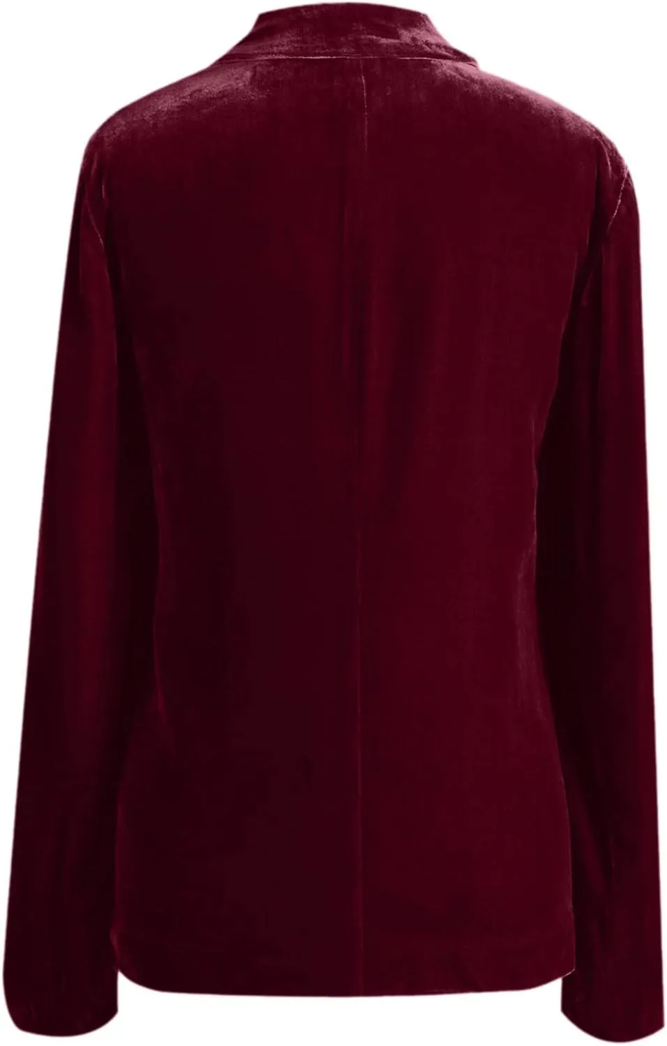 Women's Solid Long Sleeve Velvet Blazer Jacket Open Front Cardigan Coat with Pockets Fashion Casual Blazers Outerwear