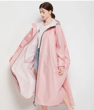 Women's Waterproof Full Zip Hooded Raincoat | Perfect for Autumn/Winter Outdoor Activities