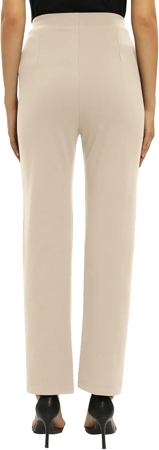 Women's Yoga Dress Pants Stretchy Casual Slacks Straight Leg Work Pants with Pockets